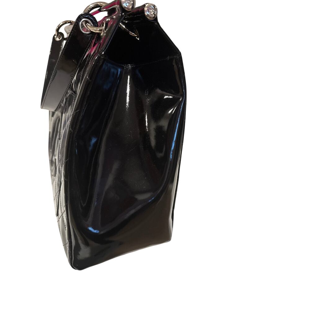 1996 Vintage Chanel Quilted Patent Leather Shopping Tote - Picture 11 of 13